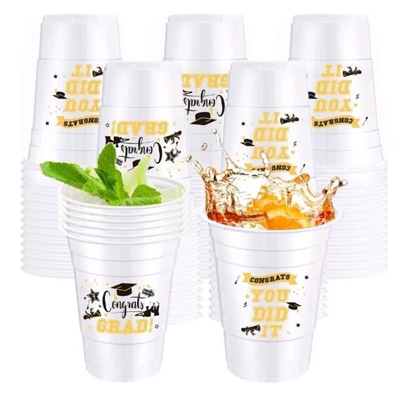 36 Pcs 2025 Graduation Plastic Cups 16 oz Congrats Grad Stadium Cups Bulk... - Picture 1 of 7